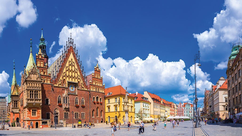 Gruppenreisen Polen Blick in polnische Altstadt