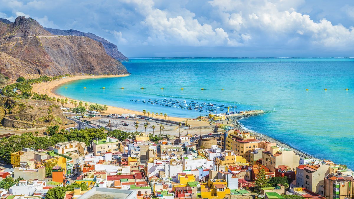 Blick auf den Strand Teneriffas