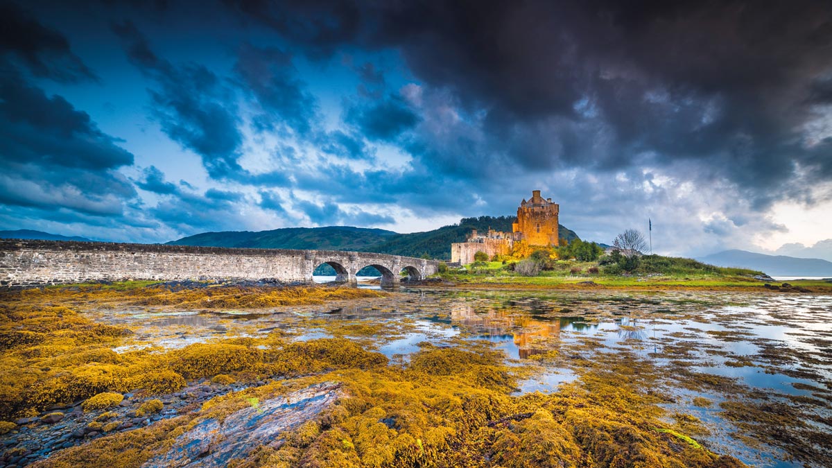 Eilean Donan Castle Abends