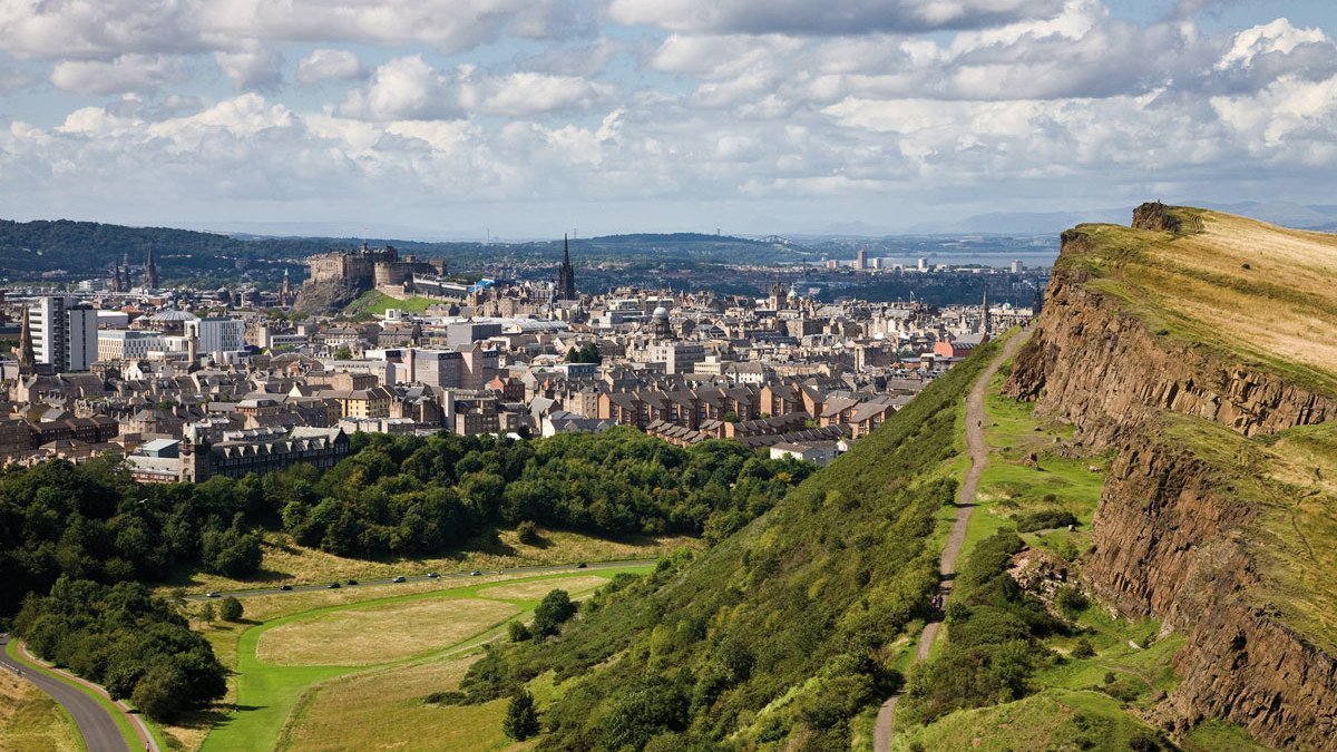 Blick über Schottland vom Artur's Seat