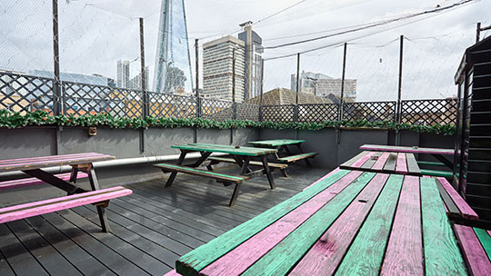 3 Klassenfahrt London StChristopher'sInnVillageLondonBridge Terrasse